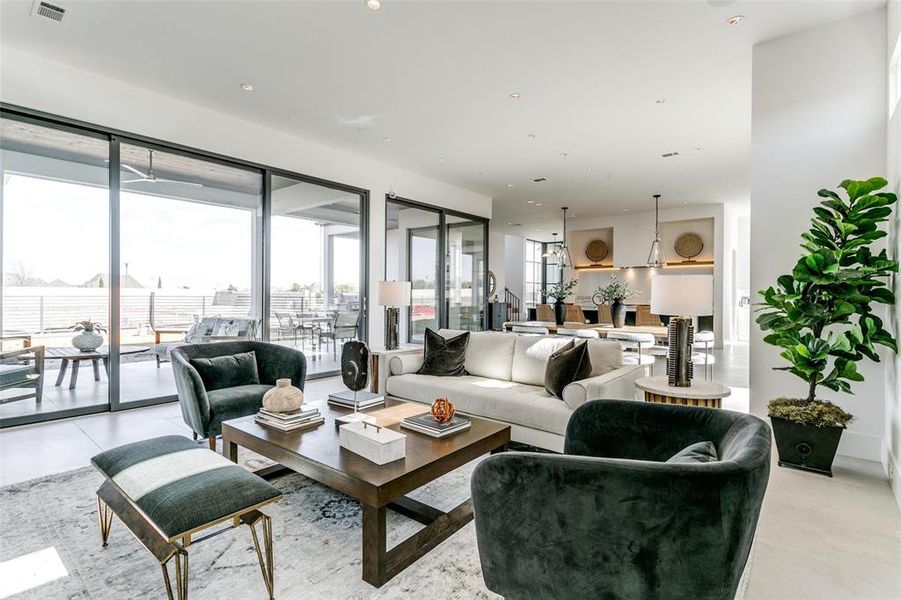 Furnished interior view inside a new home in Avadene at Las Colinas, Irving (Image 32).