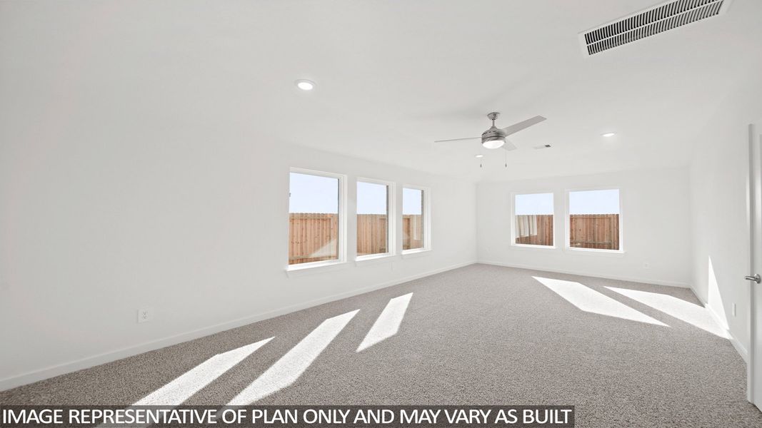 Representative unfurnished interior of a home built from the E60C by D.R. Horton in Riverside Estates, Mont Belvieu (Image 14). Representative unfurnished interior of a home built from the E60C by D.R. Horton in Riverside Estates, Mont Belvieu (Image 14).