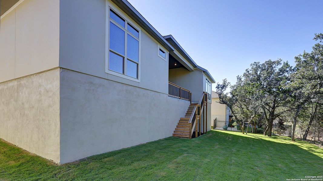 Exterior details and patio area of a home in Esperanza 80', Boerne (Image 2). Exterior details and patio area of a home in Esperanza 80', Boerne (Image 2).