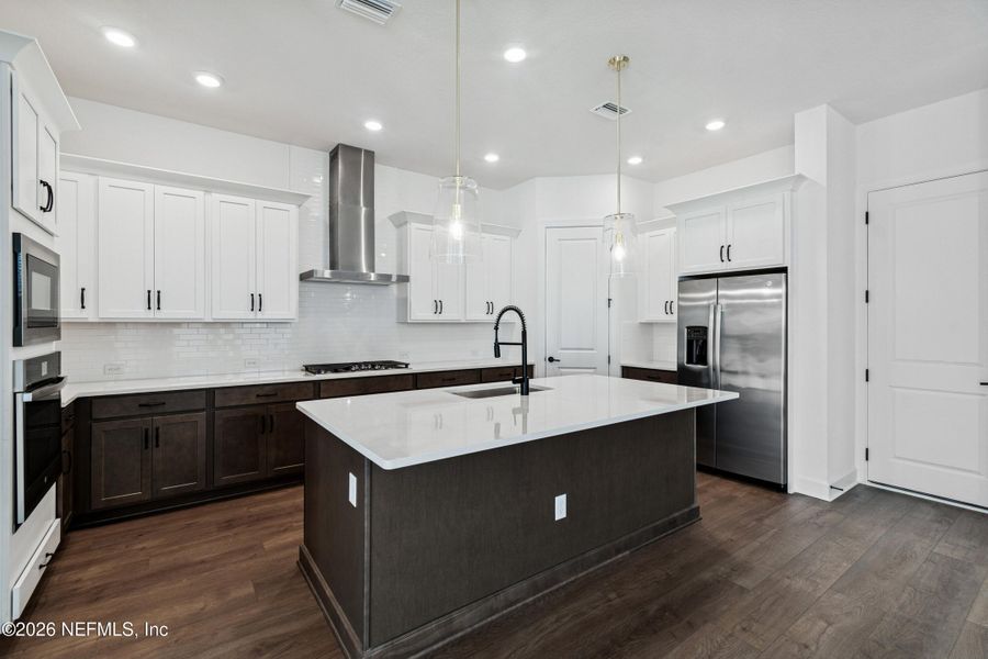 Furnished interior view inside a new home in Granville at eTown 38', Jacksonville (Image 4). Furnished interior view inside a new home in Granville at eTown 38', Jacksonville (Image 4).