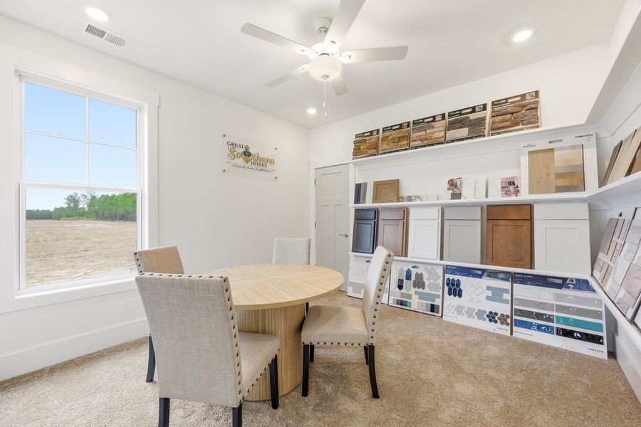 Representative furnished interior of a home built from the Carolyn II by Great Southern Homes in Carsons Landing, Angier (Image 14).