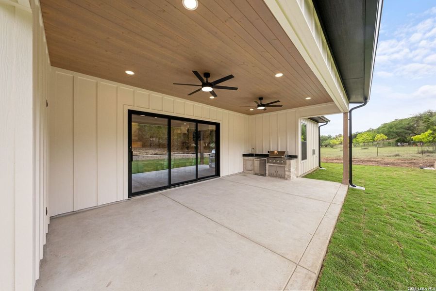 Exterior details and patio area of a home in , Boerne (Image 31).