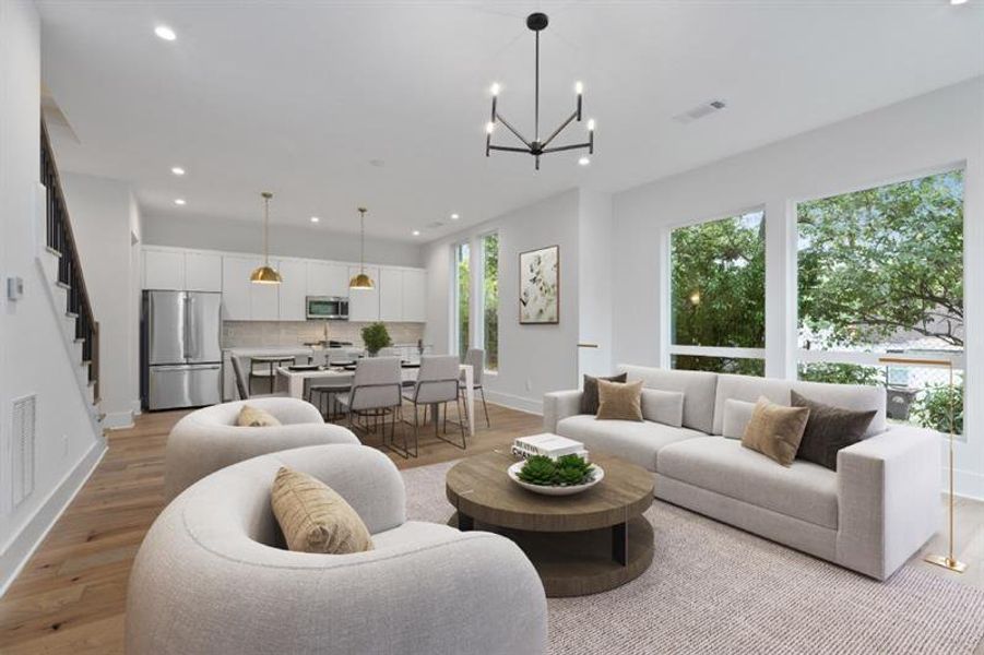Furnished interior view inside a new home in , Atlanta (Image 12).