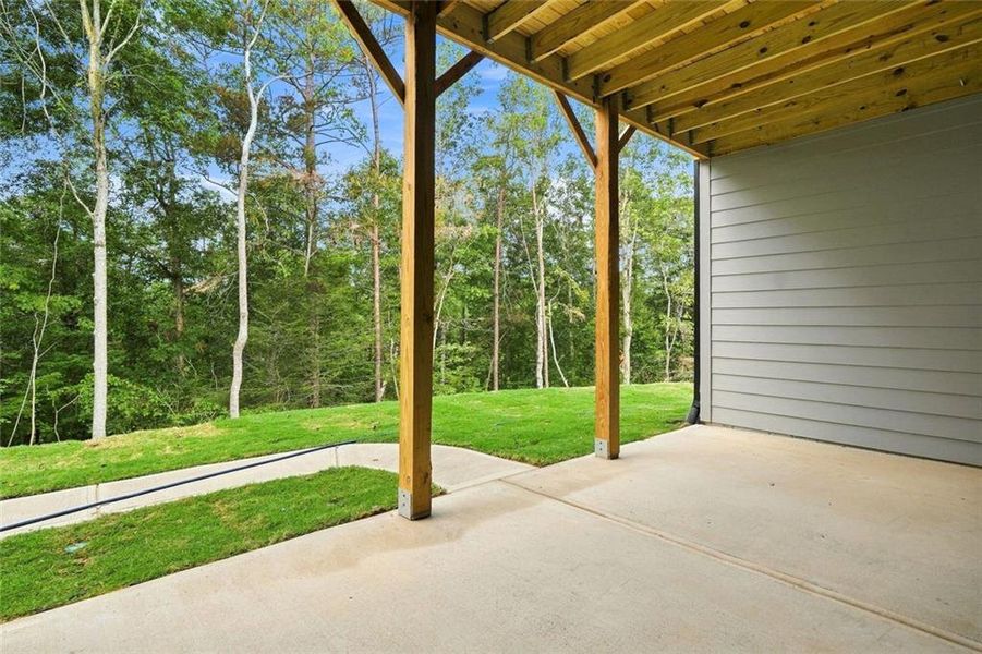 Exterior details and patio area of a home in , Ellijay (Image 30).