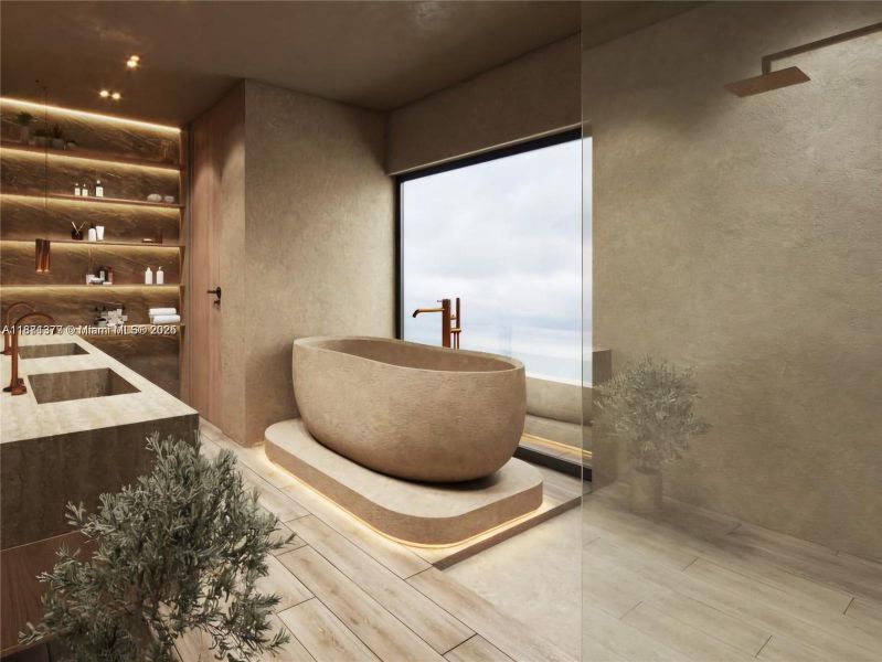 Furnished interior view inside a new home in , Miami Beach (Image 5).