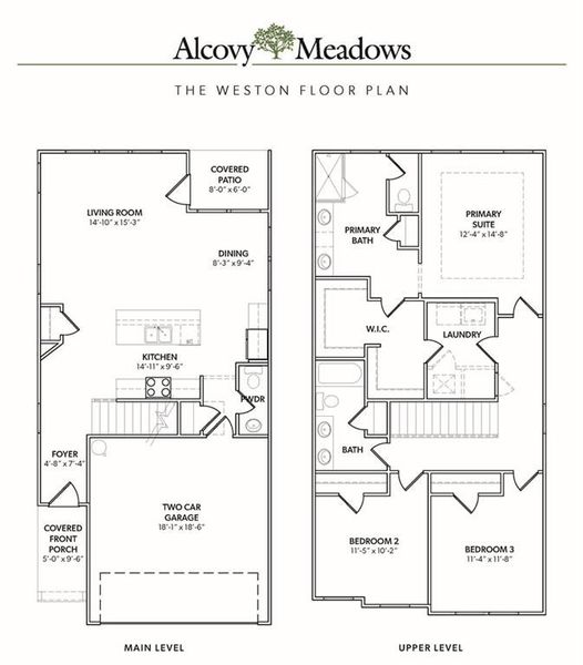 2D floor plan layout of this home in Alcovy Meadows, Dacula, GA (Image 3).