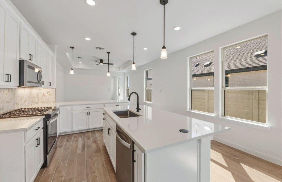 Furnished interior view inside a new home in Wolf Ranch, Georgetown (Image 7).