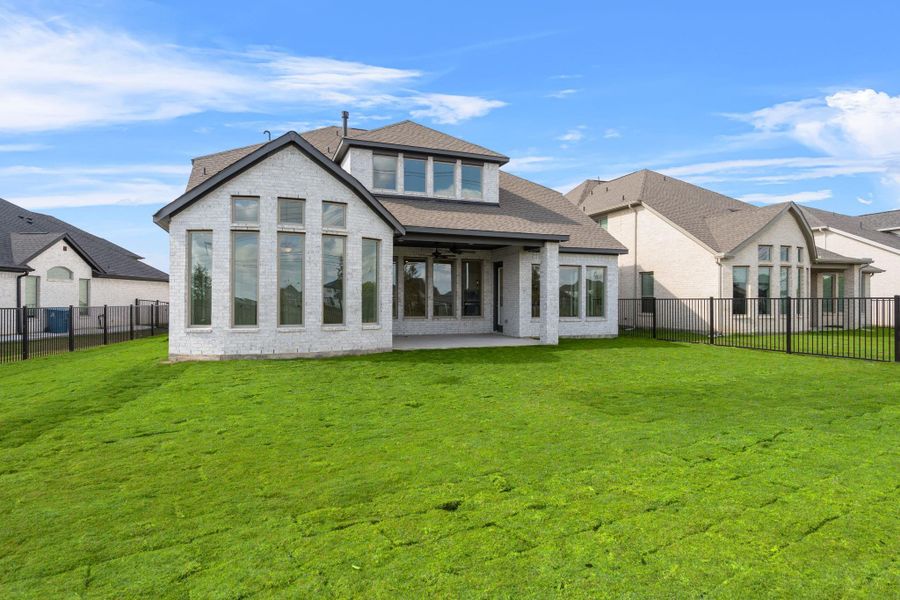 Exterior details and patio area of a home in Bridgeland 55', Cypress (Image 24).