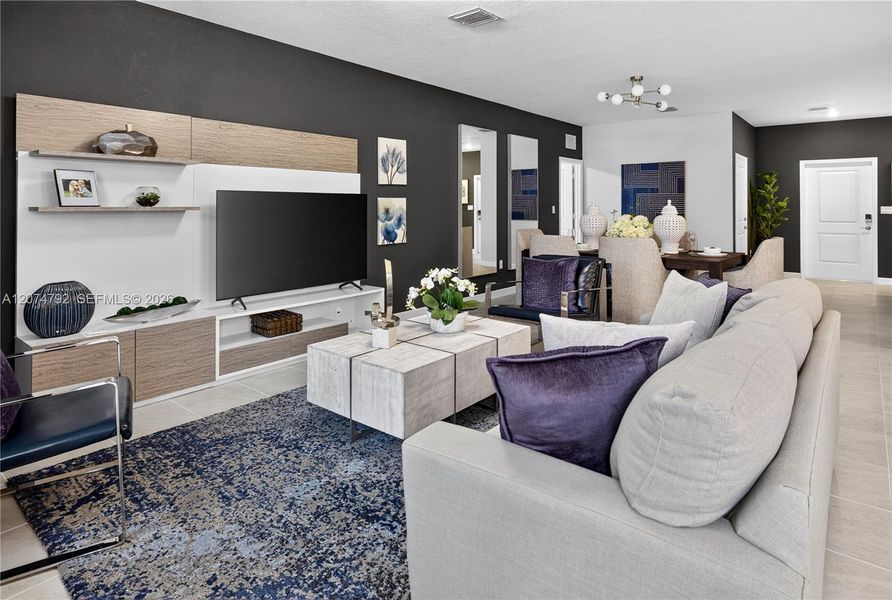 Furnished interior view inside a new home in Acacia Groves, Miami (Image 14).
