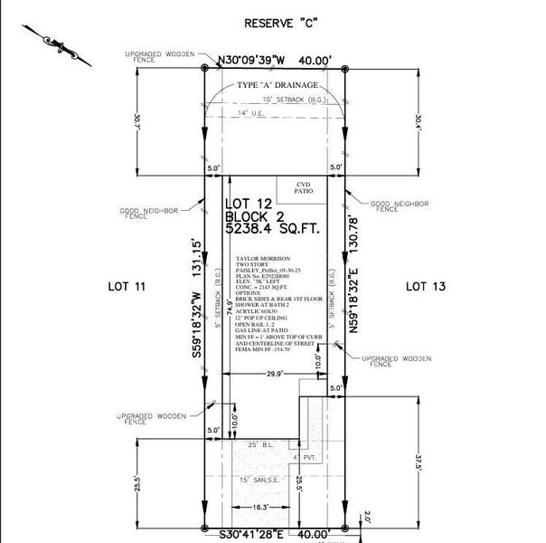 9227 Willowbank Gap Lane Plot Plan 9227 Willowbank Gap Lane Plot Plan