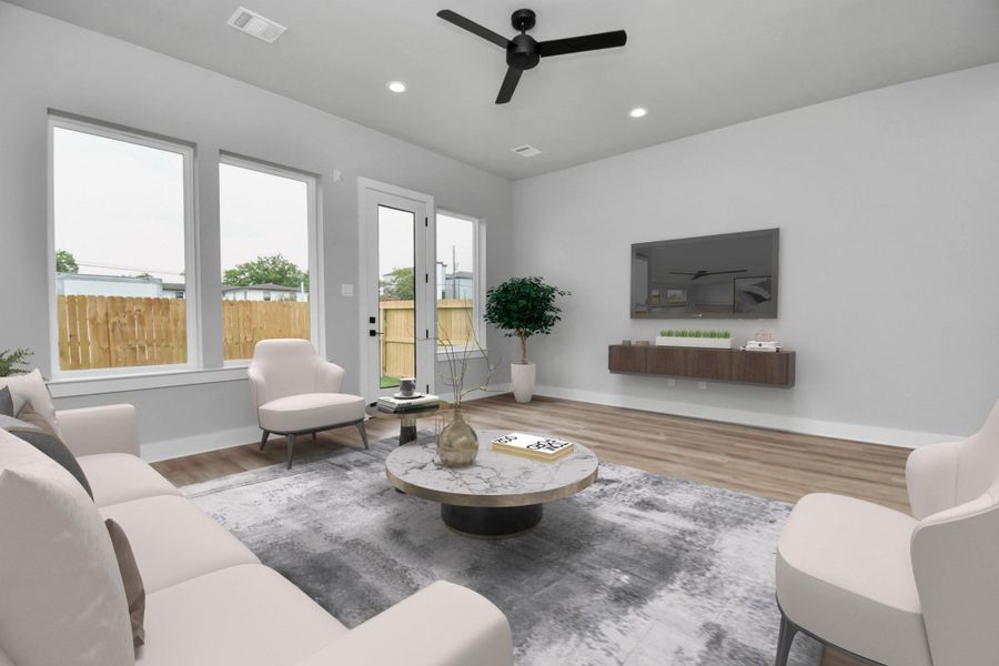 Furnished interior view inside a new home in , Houston (Image 4). Furnished interior view inside a new home in , Houston (Image 4).