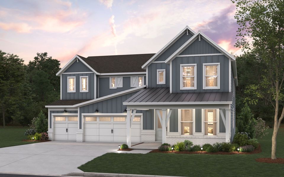 Representative exterior photo of a completed home built from the Roseland by Pulte Homes in Bristol, Dawsonville, GA (Image 14). Representative exterior photo of a completed home built from the Roseland by Pulte Homes in Bristol, Dawsonville, GA (Image 14).