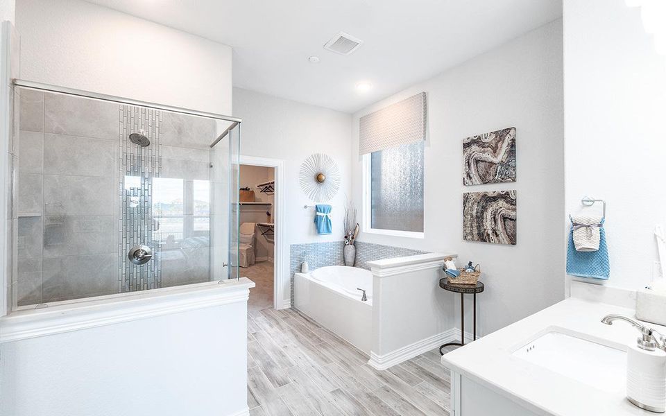 Representative furnished interior of a home built from the Atascadero by CastleRock Communities in Solterra, Mesquite (Image 14).
