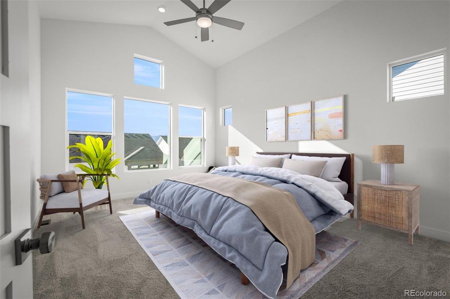 Furnished interior view inside a new home in Cloverleaf - Pinnacle Collection, Monument (Image 19).