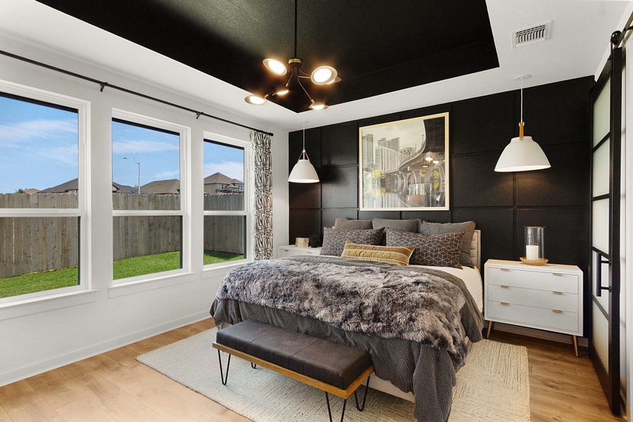 Representative furnished interior of a home built from the Austin – 45′ Lot by Chesmar Homes in Bridgeland, Cypress (Image 16).