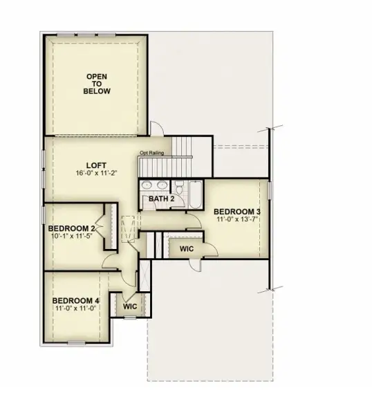 2D floor plan layout for the Freedom by Rockwell Homes in South Meadow, Melissa, TX (Image 6).