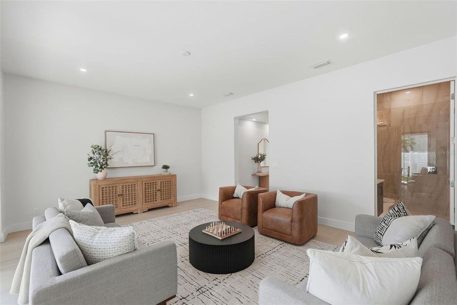 Furnished interior view inside a new home in , St. Petersburg (Image 45).