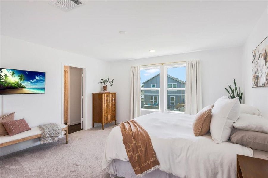 Primary bedroom is spacious and welcoming. Two beautiful windows that allow for natural light throughout the day. Primary bedroom is spacious and welcoming. Two beautiful windows that allow for natural light throughout the day.
