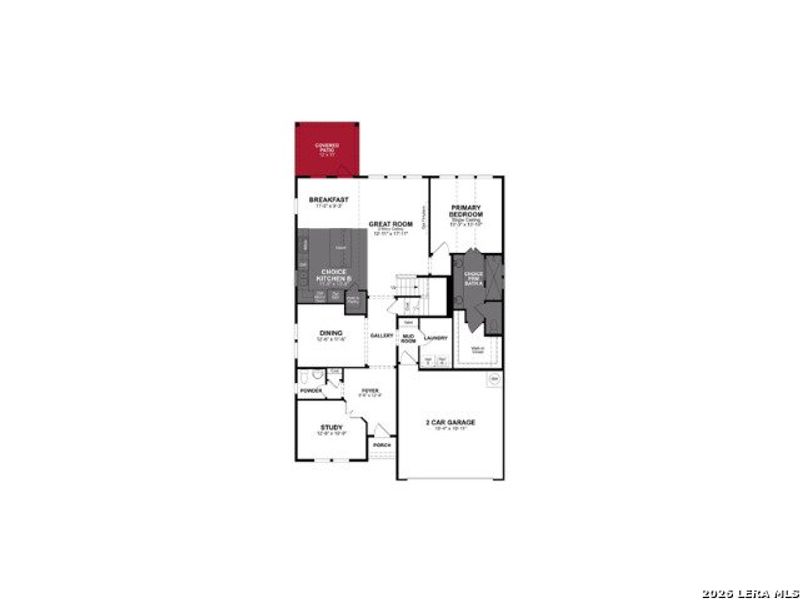 2D floor plan layout of this home in Veranda: Premier, San Antonio, TX (Image 3).