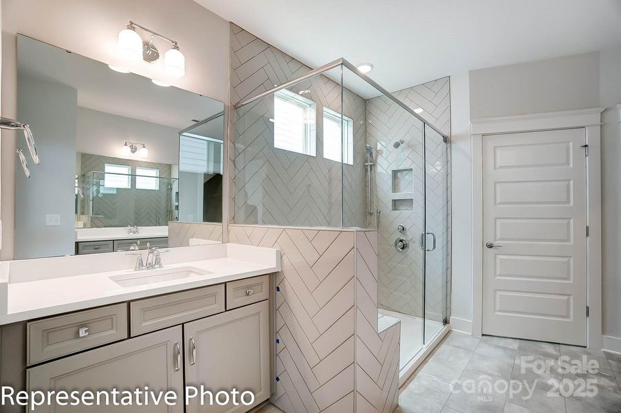 Primary bath with optional luxury shower