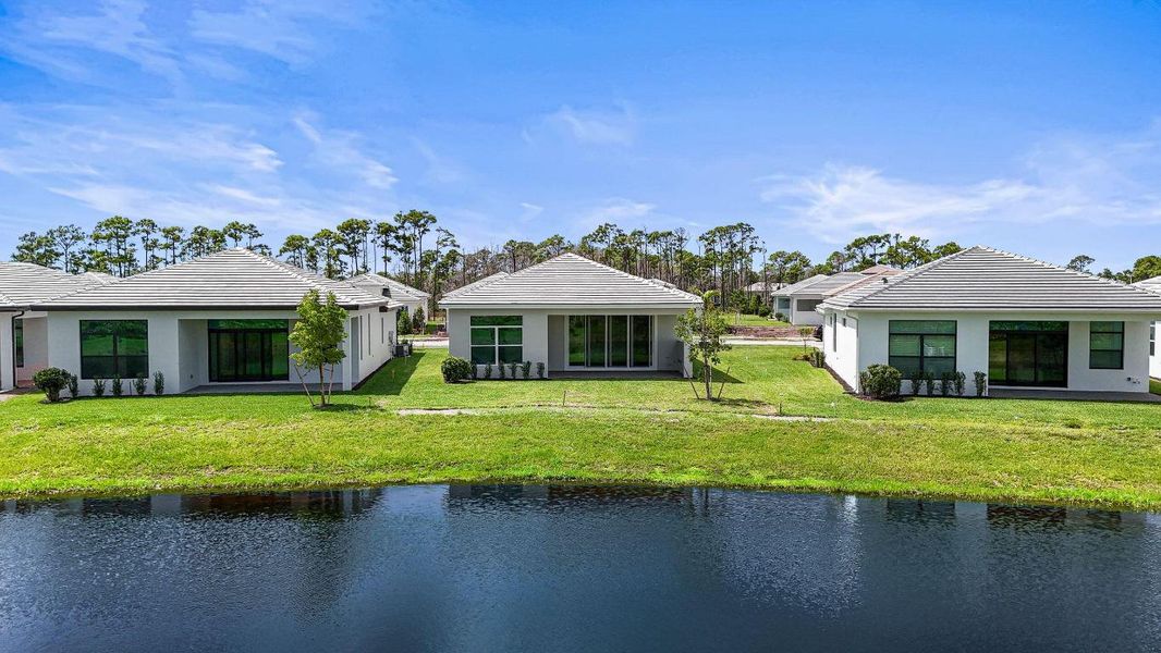 Rear Exterior-Lake View