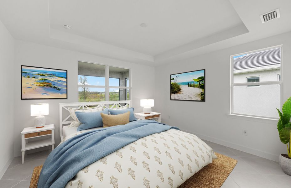 Furnished interior view inside a new home in Del Webb Oak Creek, North Fort Myers (Image 5). Furnished interior view inside a new home in Del Webb Oak Creek, North Fort Myers (Image 5).