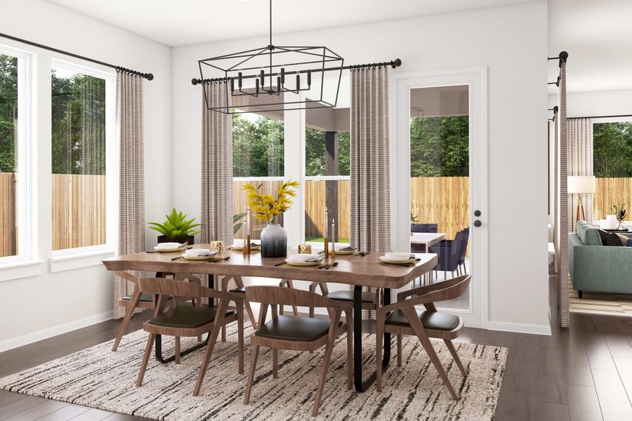 Representative furnished interior of a home built from the Windsor by Tri Pointe Homes in Lariat, Liberty Hill (Image 12).