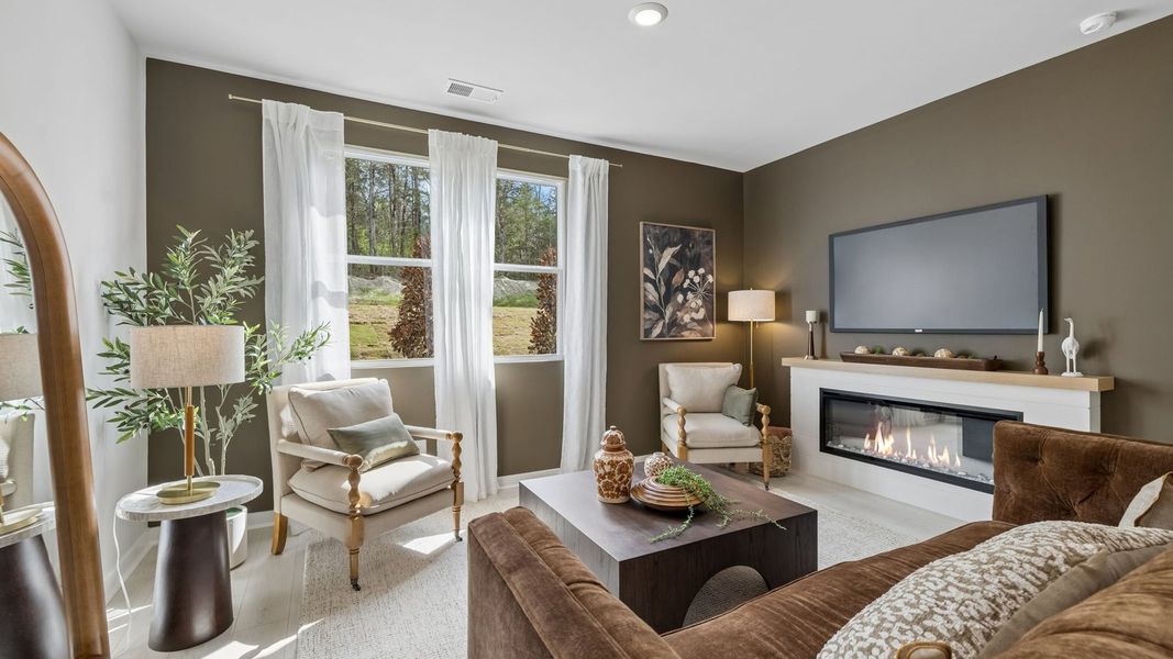 Representative furnished interior of a home built from the Cali by D.R. Horton in Reserve at Hickory Ridge, Columbia (Image 38). Representative furnished interior of a home built from the Cali by D.R. Horton in Reserve at Hickory Ridge, Columbia (Image 38).
