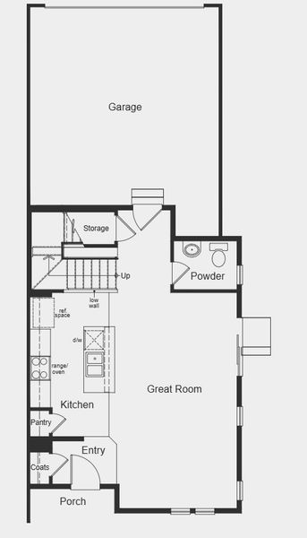 2D floor plan layout for the Plan 1469 by KB Home in The Nest Villas at Canyon Creek, Erie, CO (Image 7).
