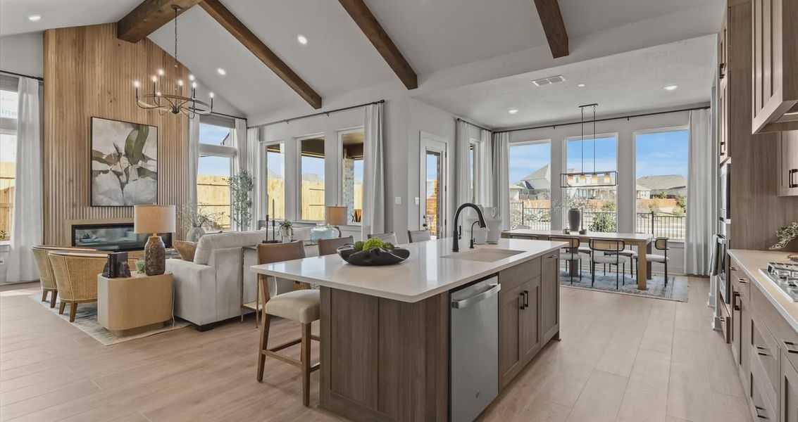 Representative furnished interior of a home built from the Malia by Chesmar Homes in Gregg Ranch, Marble Falls (Image 8).