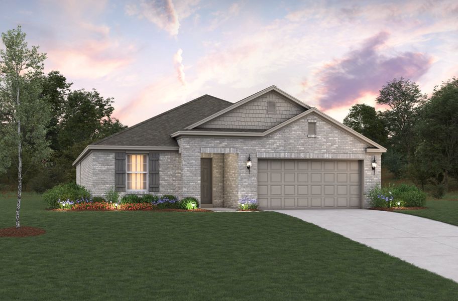 Representative exterior photo of a completed home built from the Teton by Beazer Homes in Stark Farms, Denton, TX (Image 2). Representative exterior photo of a completed home built from the Teton by Beazer Homes in Stark Farms, Denton, TX (Image 2).