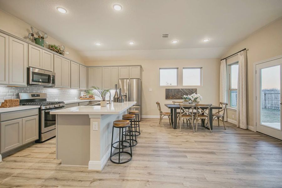 Representative furnished interior of a home built from the Morgan by Chesmar Homes in Buffalo Crossing, Cibolo (Image 5). Representative furnished interior of a home built from the Morgan by Chesmar Homes in Buffalo Crossing, Cibolo (Image 5).