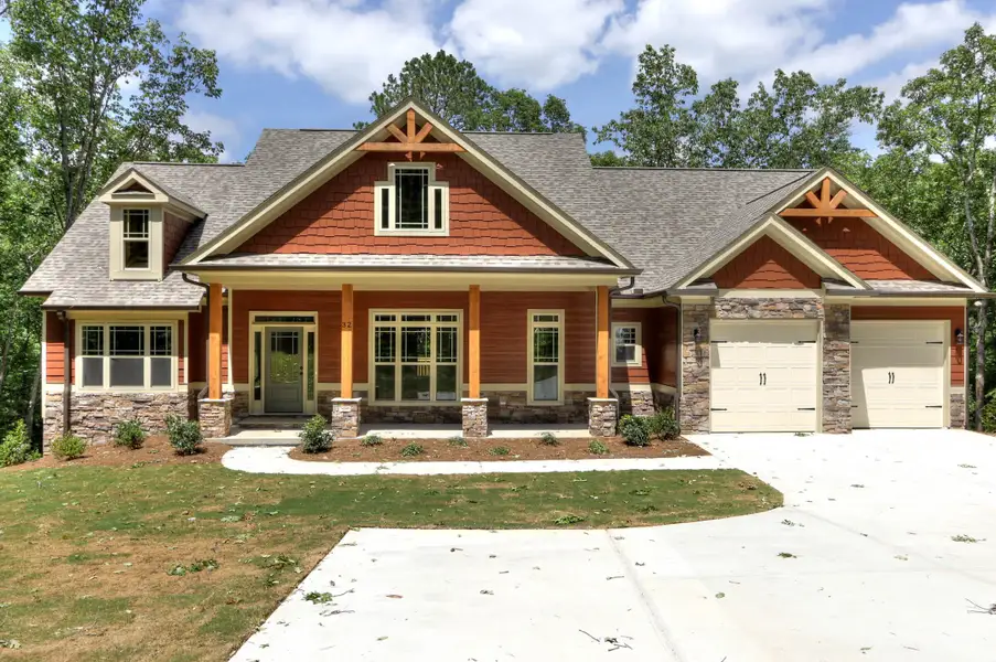 Representative exterior photo of a completed home built from the The Huntleigh by Bamford and Company in Rowland Springs, Cartersville, GA (Image 4).