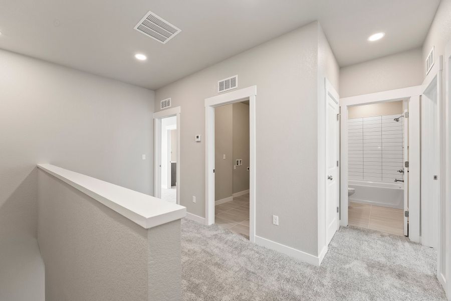 Spacious, unfurnished interior of a new home in The Lakes at Centerra, Loveland (Image 21). Spacious, unfurnished interior of a new home in The Lakes at Centerra, Loveland (Image 21).