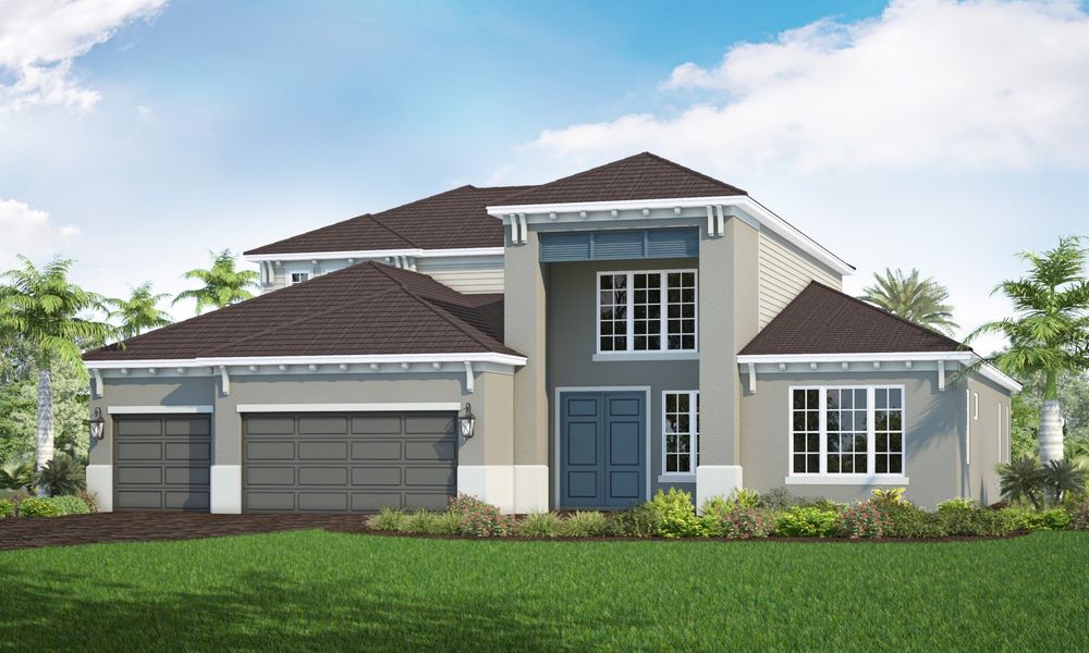 Representative exterior photo of a completed home built from the Azure by Neal Communities in Grand Park, Sarasota, FL (Image 4).
