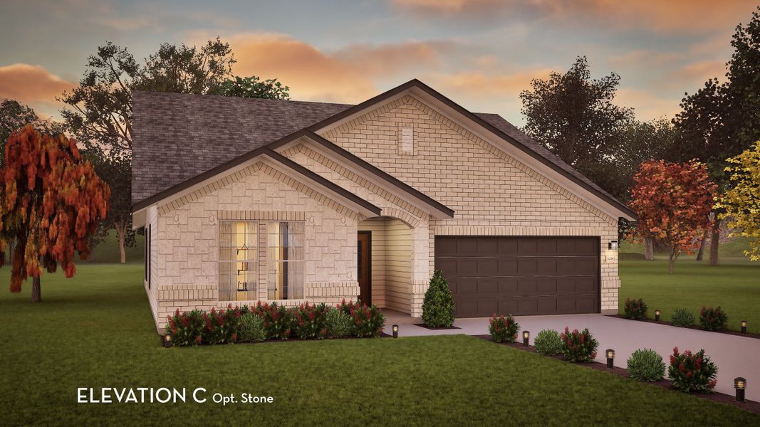 Representative exterior photo of a completed home built from the Creede by CastleRock Communities in Hickory Ridge Estates, Elmendorf, TX (Image 18).