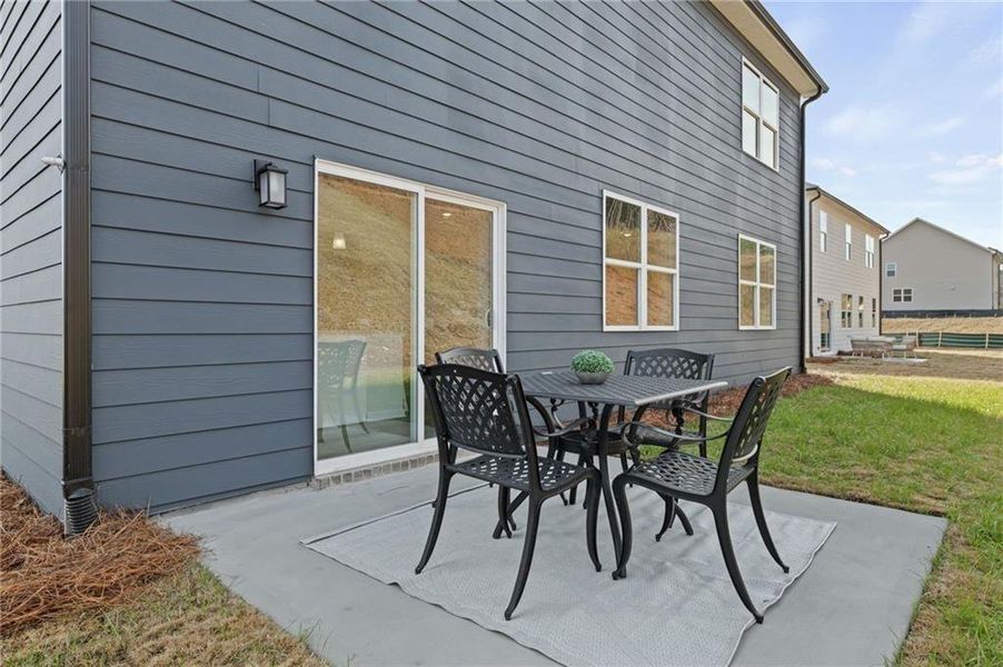 Exterior details and patio area of a home in Union Heights, Flowery Branch (Image 2). Exterior details and patio area of a home in Union Heights, Flowery Branch (Image 2).