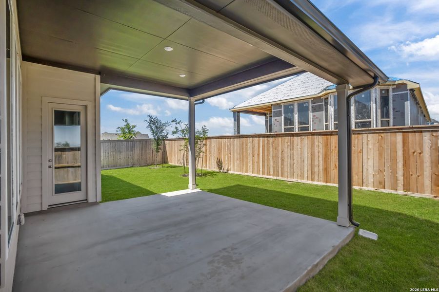 Exterior details and patio area of a home in Mayfair, New Braunfels (Image 27).