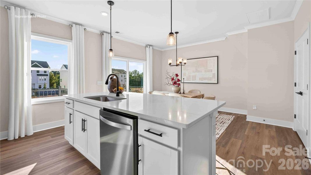 Furnished interior view inside a new home in The Townes at Lake Norman, Mooresville (Image 16).