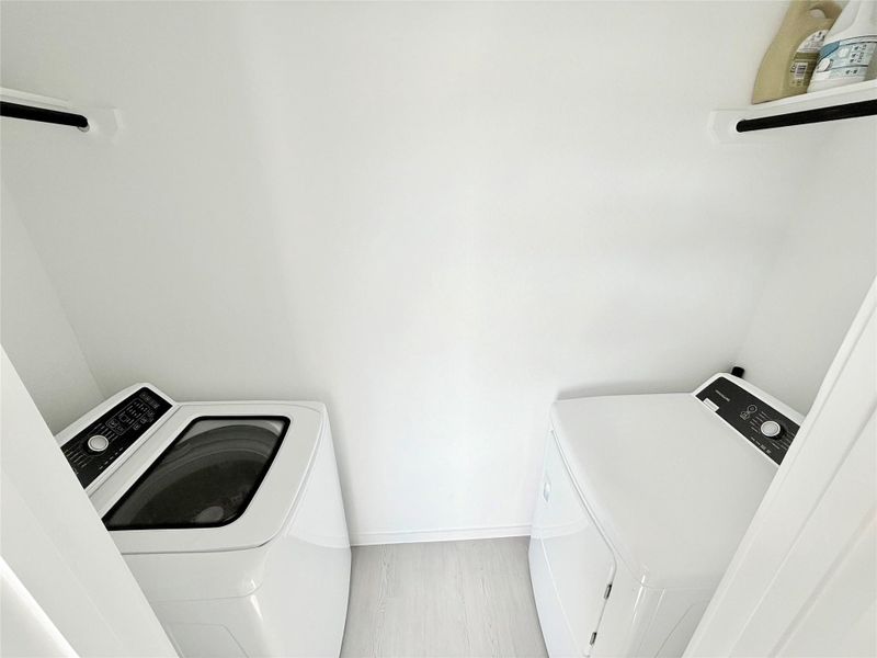 Convenient utility room inside with washer and dryer included! Convenient utility room inside with washer and dryer included!