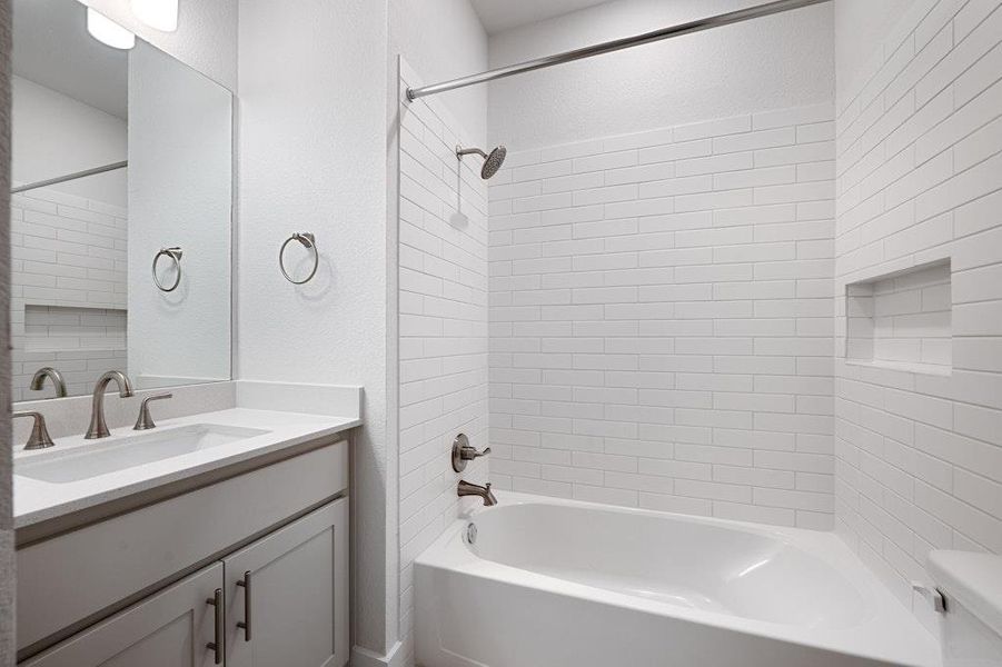 Furnished interior view inside a new home in Santa Rita Ranch, Liberty Hill (Image 7).