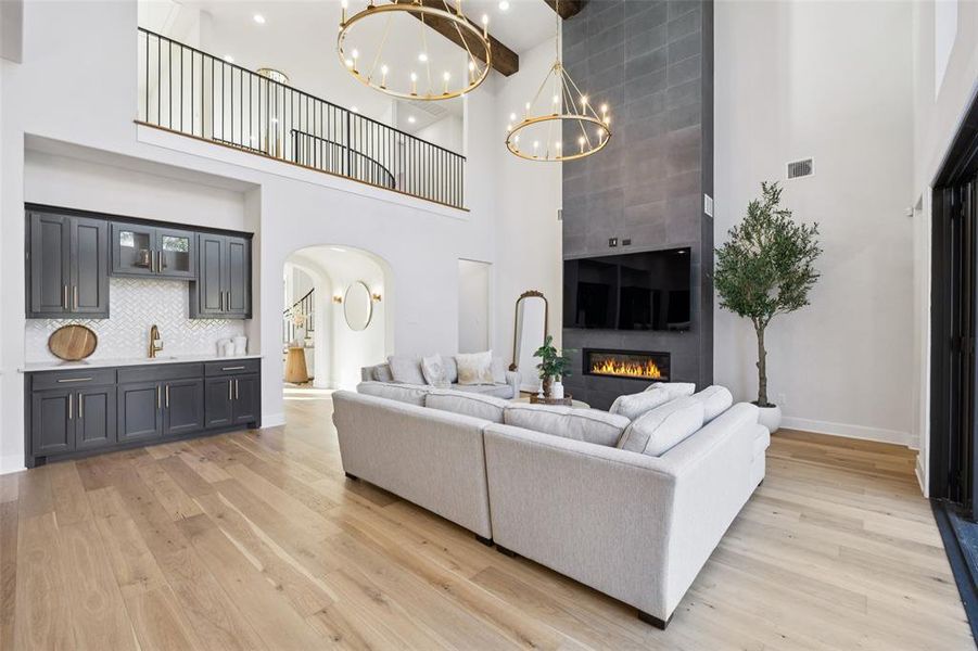 Furnished interior view inside a new home in , Flower Mound (Image 26).