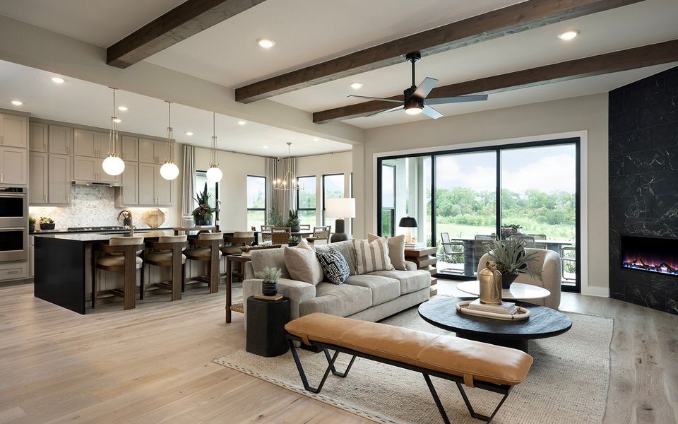 Representative furnished interior of a home built from the Champlain by Brookfield Residential in Kissing Tree, San Marcos (Image 8).