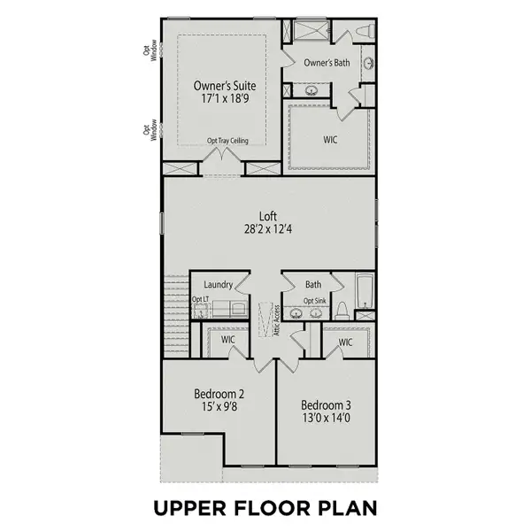 2D floor plan layout for the The Preston A by Davidson Homes LLC in Wendell Ridge, Wendell, NC (Image 3).
