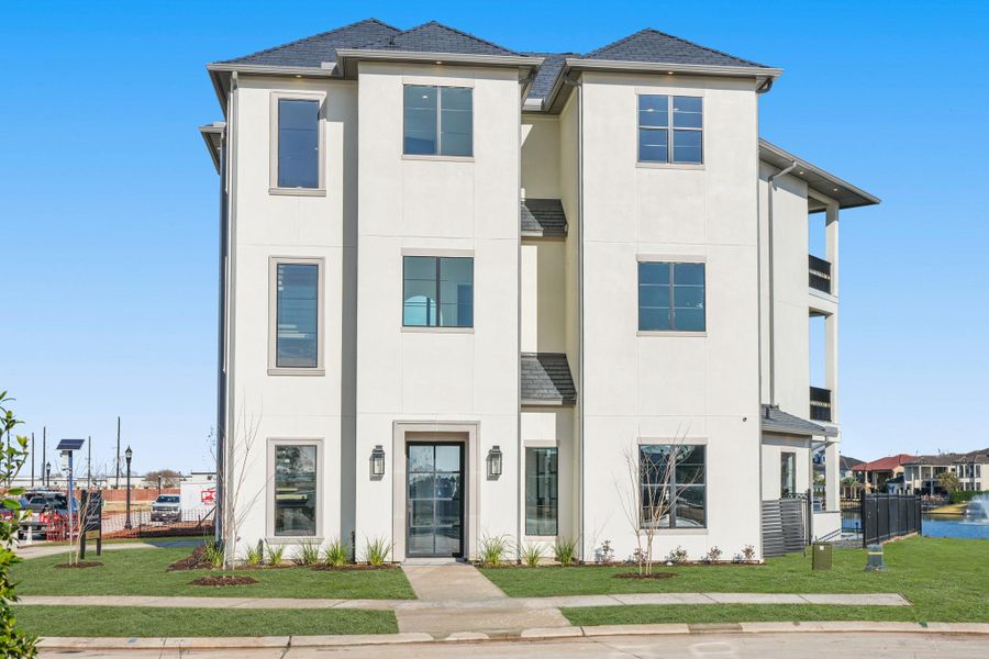 Front door exterior façade of this show-stopping fully custom three story home designed and built by Psalms Fine Homes. ELEVATOR INCLUDED Front door exterior façade of this show-stopping fully custom three story home designed and built by Psalms Fine Homes. ELEVATOR INCLUDED