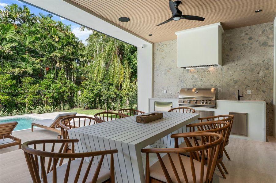 Exterior details and patio area of a home in , South Miami (Image 3).