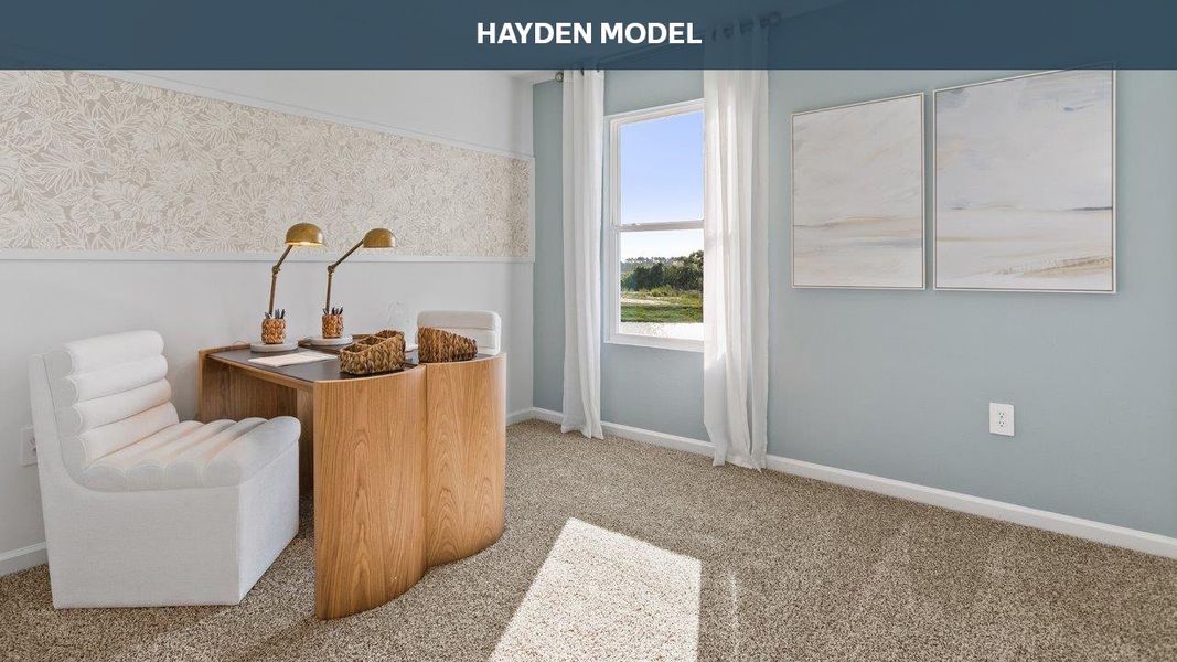 Representative furnished interior of a home built from the HAYDEN by D.R. Horton in Entrada, St. Augustine (Image 18).