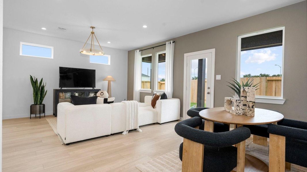 open concept dining room