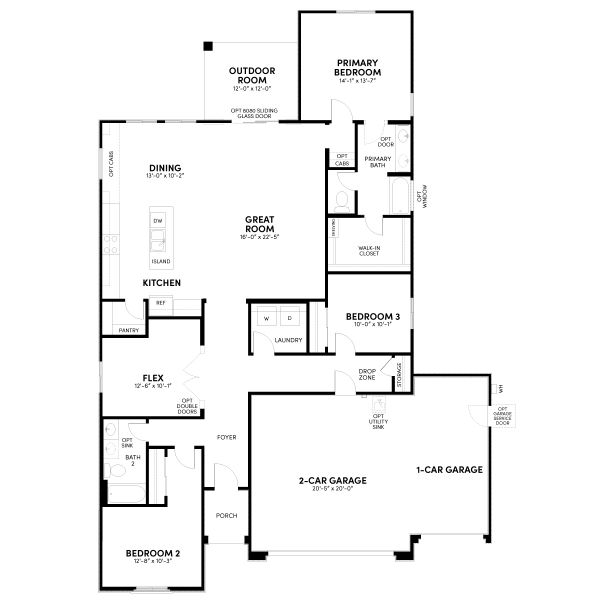 2D floor plan layout for the Acacia by Brookfield Residential in Highland Mariposa at Alamar, Avondale, AZ (Image 3). 2D floor plan layout for the Acacia by Brookfield Residential in Highland Mariposa at Alamar, Avondale, AZ (Image 3).
