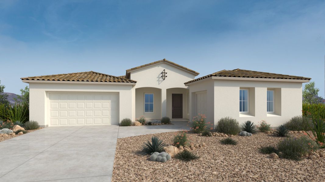 Front exterior of a home in the Verdin Summit Collection community, located in Phoenix, AZ (Image 1).